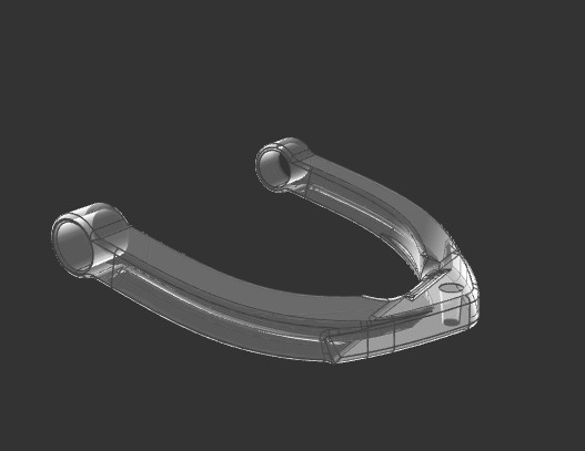 CAD surface model of a tubular control arm